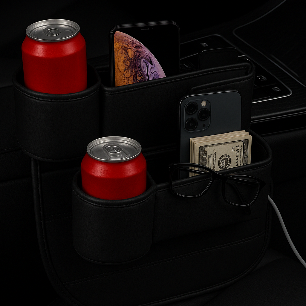 Twin Leather Gap Seat Organizers