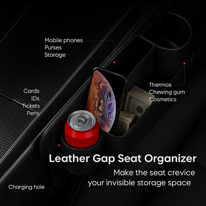 Twin Leather Gap Seat Organizers