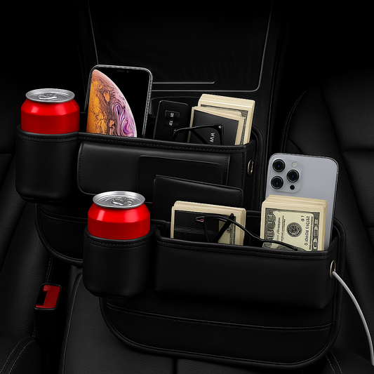 Twin Leather Gap Seat Organizers