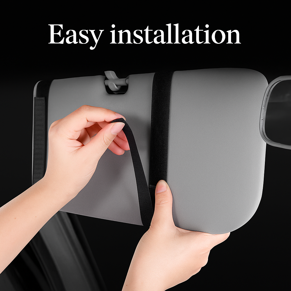 Multi-Pocket Leather Visor Organizer