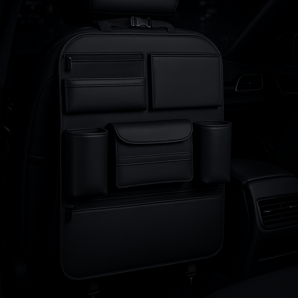 High-End Leather Car Seat Organizer
