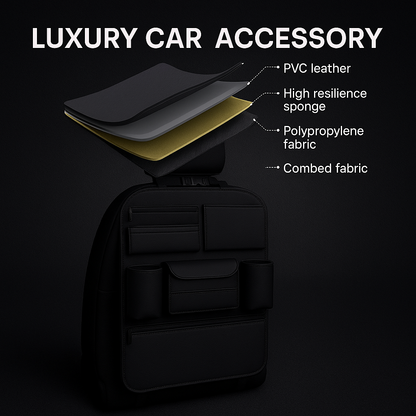 High-End Leather Car Seat Organizer